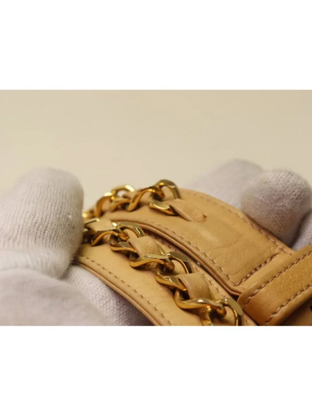 Chanel Quilted Lambskin Beige Waist Bag